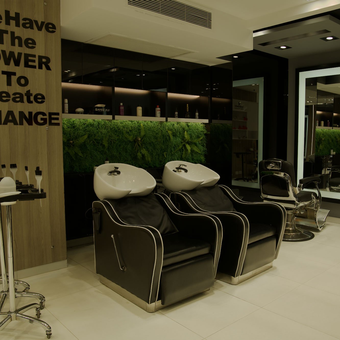Salon interior — styling chairs